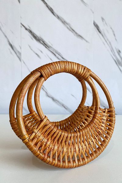 vollen yarn Τσάντα από φυσικό μπαμπού διαμέτρου 16cm - Bursu