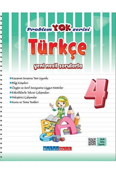 Salan Yayınları 4.Sınıf Problem Yok Serisi Türkçe Soru Bankası