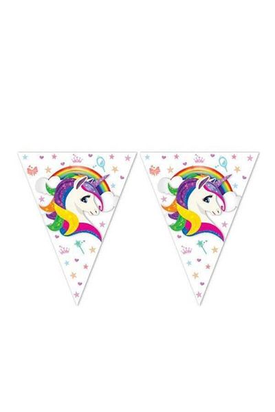 UNICORN Θεματικό Συνέντευξη Γενεθλίων Τρίγωνο Σημαιάκι