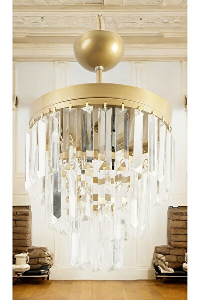 avizade (KAMPANYAYA ÖZEL) Lüks Eskitme Kristal Taşlı Modern Plafonyer Avize. Salon/mutfak/antre/oturma Odası