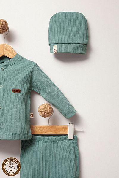 MAHFEL Emerald Forest Dark Green 5-Piece Newborn Baby Hospital Exit Set