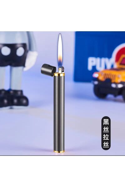 Techmarketi Mini sigara stil çakmak taşınabilir doldurulabilir gazlı çakmak