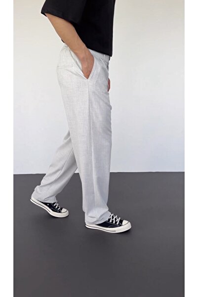 MFU collection Παντελόνι από ύφασμα φαρδύ