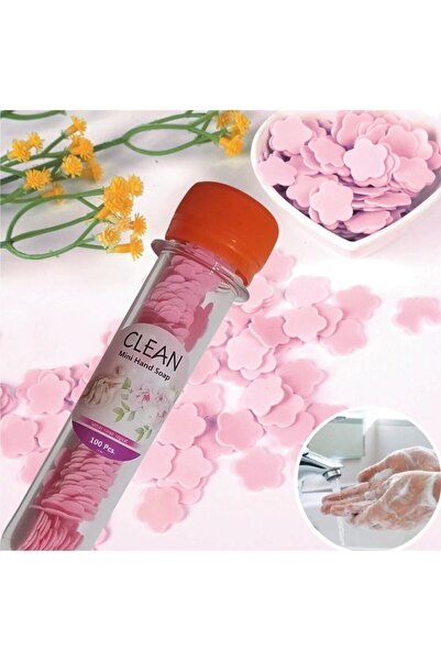 ERA SABUN 100 قطعة من الصابون الورقي الصغير المعطر في أنبوب خاص باللون الوردي