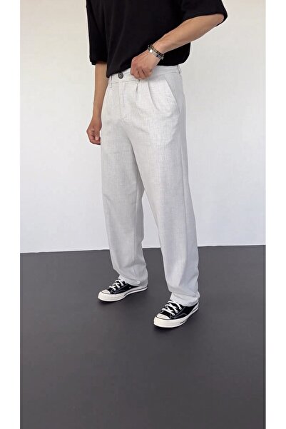 MFU collection Παντελόνι από ύφασμα φαρδύ