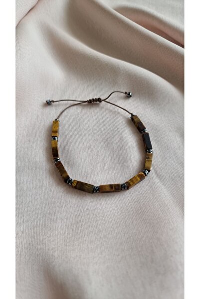 derokas Kaplangözü ve Hematit Doğal Taşlı  Bileklik