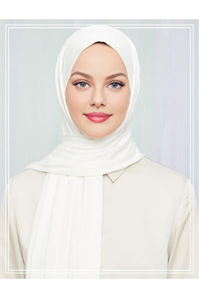 Lerra شال قطني ممشط باللون الأبيض من الليكرا