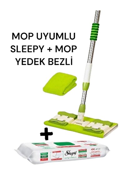 Söylemezavm Sleepy Yüzey Temizleme Havlusu Ve Mandallı Mop Set (SİHİRLİ MOP)