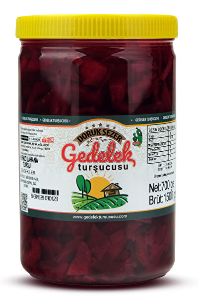 MEHMET SEZER TURŞULARI Gedelek Turşucusu Kırmızı Lahana Turşu 700 Gram