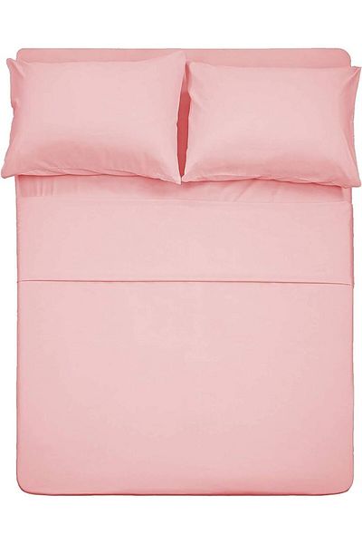 Belsina Home طقم ملاءات مطاطية قطنية كبيرة الحجم (180x200+30 سم)