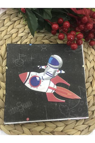Deniz Party Store Χάρτινος χαρτοπετσέτας με θέμα Space Astronaut 33X33 CM 16 ΤΕΜ