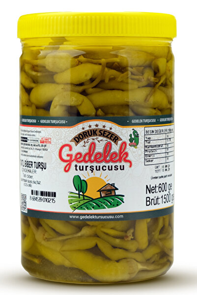 MEHMET SEZER TURŞULARI Gedelek Turşucusu Tatlı Biber Turşu 600 gram