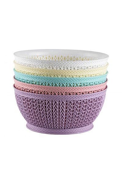 Global Ersat 3.5 Lt Round Knitted Basket - Round Knitted Belt