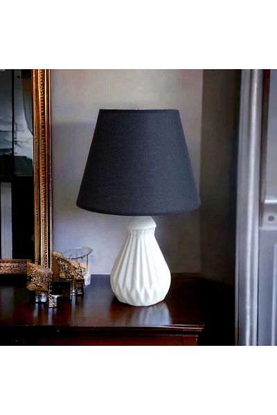 ariana sytle 2 Pieces Modern Ceramic Black Arya Lampshade
