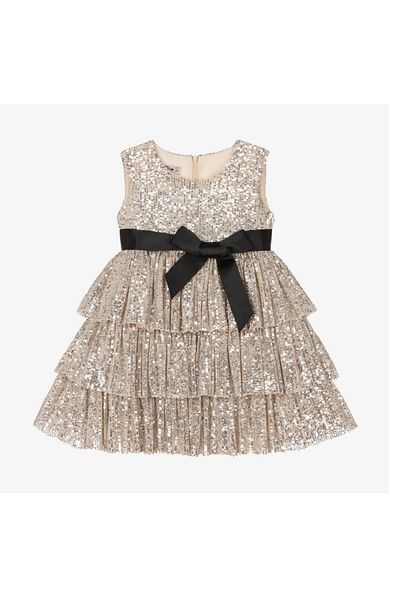 For Kids Baby Girl - Gold Sequined Dress