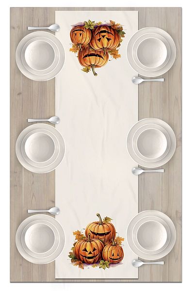 Bertille Home Autumn Series - 140x40 cm Digital Printed Runner (Halloween Autumn)
