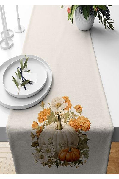 Bertille Home Autumn Series - 140x40 cm Digital Printed Runner (Halloween Autumn)