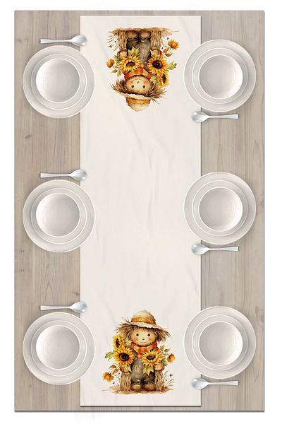 Bertille Home Autumn Series - 140x40 cm Digital Printed Runner (Halloween Autumn)