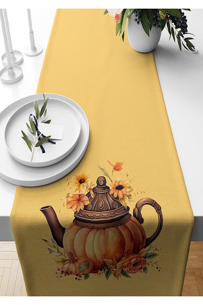 Bertille Home Autumn Series - 140x40 cm Digital Printed Runner (Halloween Autumn)