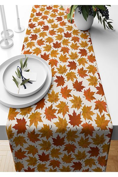 Bertille Home Autumn Series - 140x40 cm Digital Printed Runner (Halloween Autumn)