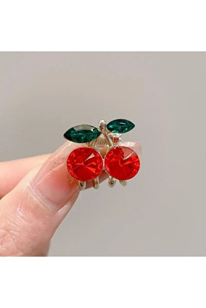 GÜLPEŞE ربط الكرز بإبزيم صغير باللون الأحمر - Vip-383