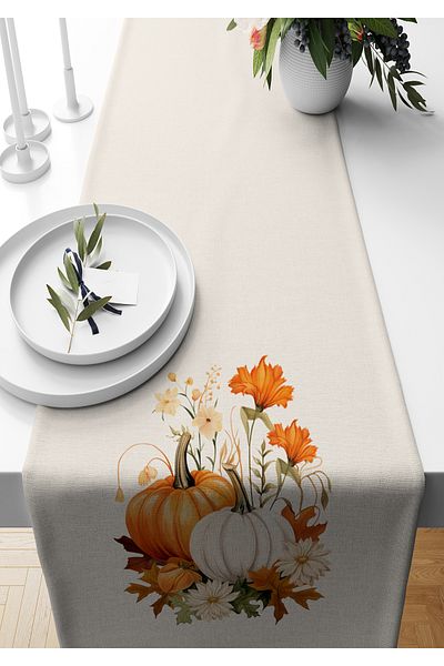 Bertille Home Autumn Series - 140x40 cm Digital Printed Runner (Halloween Autumn)