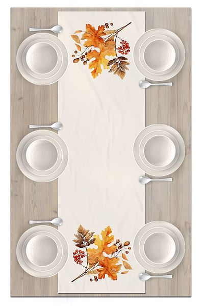 Bertille Home Autumn Series - 140x40 cm Digital Printed Runner (Halloween Autumn)
