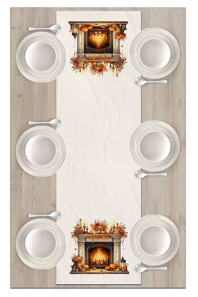 Bertille Home Autumn Series - 140x40 cm Digital Printed Runner (Halloween Autumn)