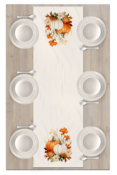 Bertille Home Autumn Series - 140x40 cm Digital Printed Runner (Halloween Autumn)