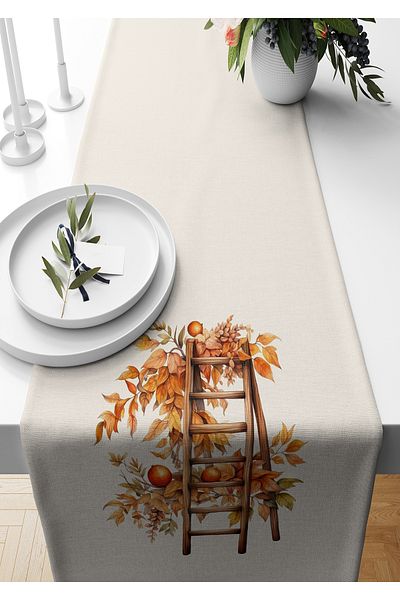Bertille Home Autumn Series - 140x40 cm Digital Printed Runner (Halloween Autumn)