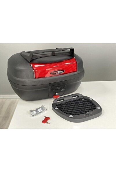 Genel Markalar Kral Motor Kr 50 Box 48 Lt Bagajlı Motorsiklet Çantası Kırmızı...
