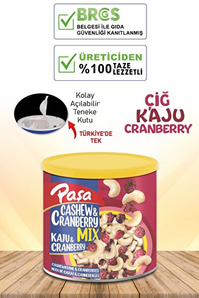 Paşa Kuruyemiş Çiğ Kaju & Turna Yemişi Teneke Kutu 150 gr