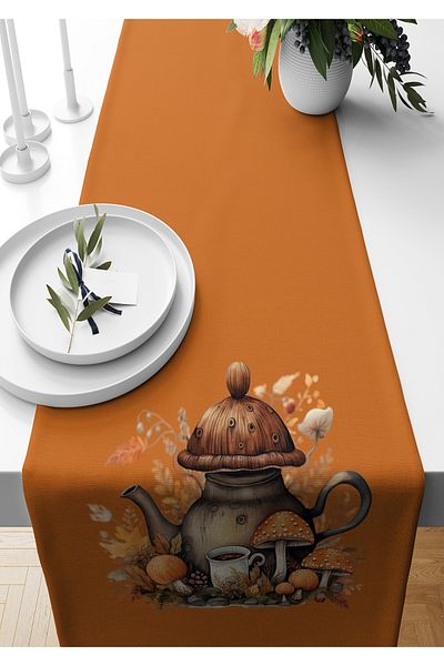 Bertille Home Autumn Series - 140x40 cm Digital Printed Runner (Halloween Autumn)