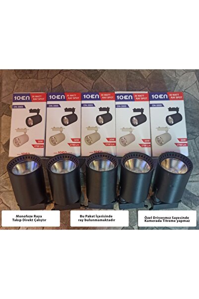 10EN (5 Adet )  30w Ray Spot Siyah Kasa Gün Işığı Led ( 5 Adet )