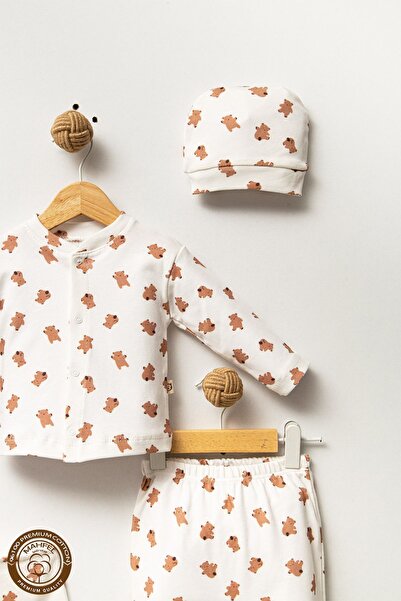 MAHFEL 5-Piece Newborn Baby Hospital Discharge Set - Teddy Bear