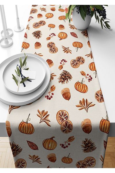 Bertille Home Autumn Series - 140x40 cm Digital Printed Runner (Halloween Autumn)