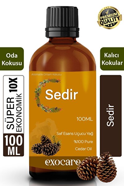 exocare Sedir Esansiyel Uçucu Koku Yağı Buhurdanlık Difüzör Esansı oda parfüm...