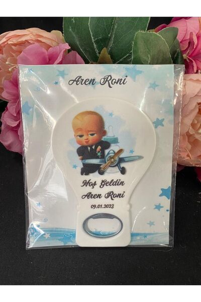 Ege ajans 15 Adet Patron Bebek Konsept (İSİMLİ KARTLI VE JELATİNLİ) Açacak Magnet(YDBM-075)