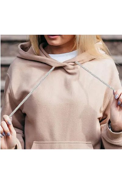 AiryFooT Shiny Crystal Stone Detailed Hooded Tracksuit and Sweatshirt - 110cm