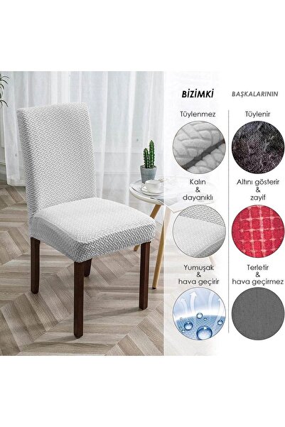 etleshome Etles home Tuğla Desen Sandalye Kılıfı Yıkanabilir Likralı Esnek Lastikli Sandalye Örtü (tekli)