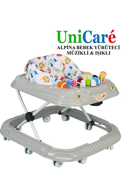 UniCare Yürüteç Bebek Yürüteci Örümcek Müzikli Işıklı Oyuncaklı Bebek Yürütec...