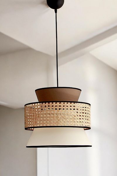 oceanpoint Modern Design - Natural and Stylish Hazeran Chandelier, Unique Handmade, Brown Cream 35 cm