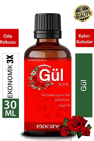 exocare Gül Esansiyel Uçucu Koku Yağı Buhurdanlık Difüzör Esansı oda parfümü ...