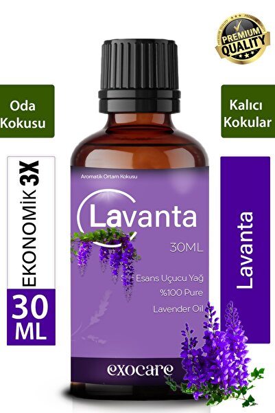 exocare Lavanta Esansiyel Uçucu Koku Yağı Buhurdanlık Difüzör Esansı oda parf...