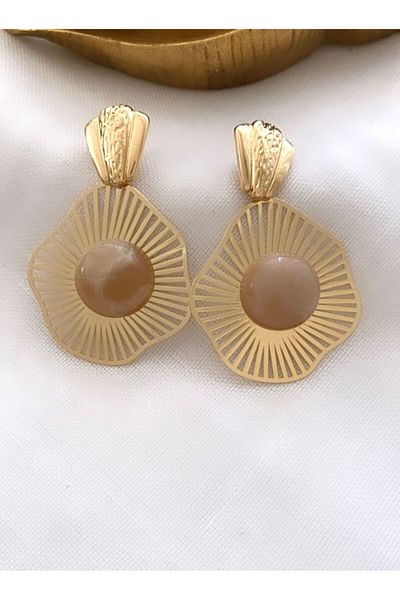VNS Accessories أقراط بتصميم على شكل عظمة كروية (5,5 سم)