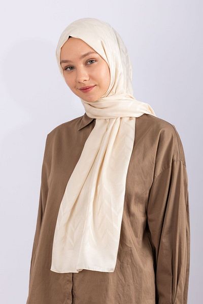 hijabchi Σειρά Jacquard Zigzag - Κρέμα