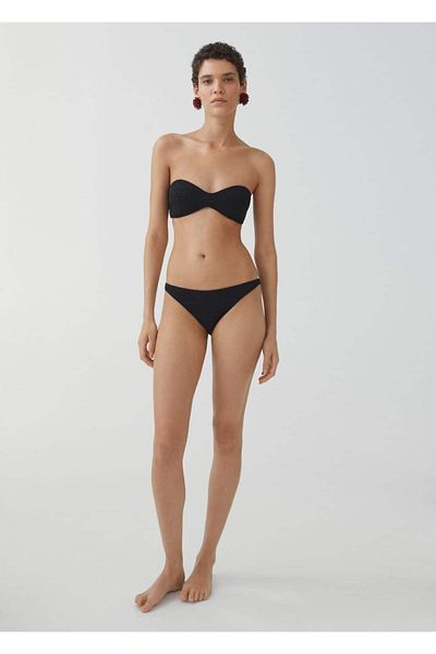 MANGO Woman Bandeau-Bikinioberteil mit Kragen