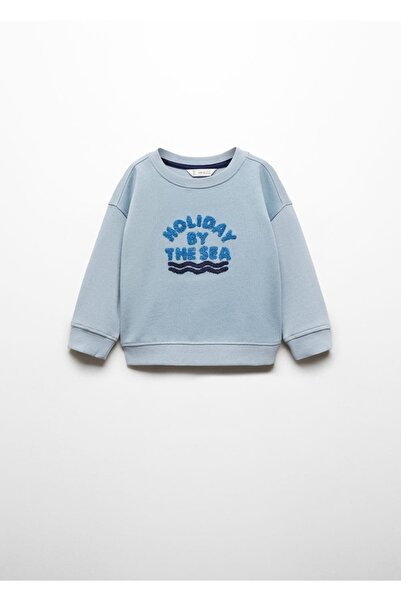 MANGO Baby Dokulu mesajlı sweatshirt