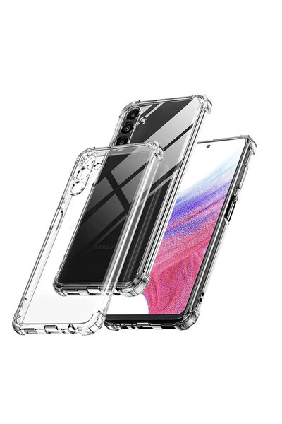 AQUA AKSESUAR Galaxy A54 Uyumlu Şeffaf Köşe Korumalı Esnek Silikon Kılıf