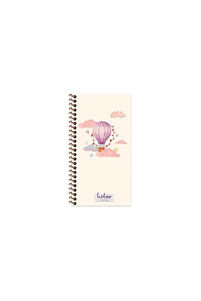 KESKİN COLOR Balon de culoare roz ascuțit - 10x19 cm, 80 foi, caiet simplu La Plume